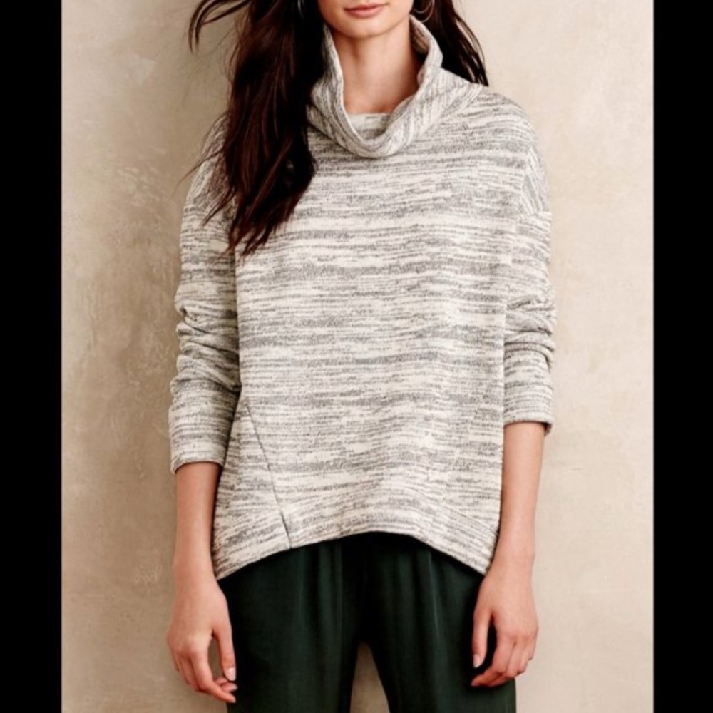 Saturday Sunday for Anthropologie purple and gray cowl neck xl